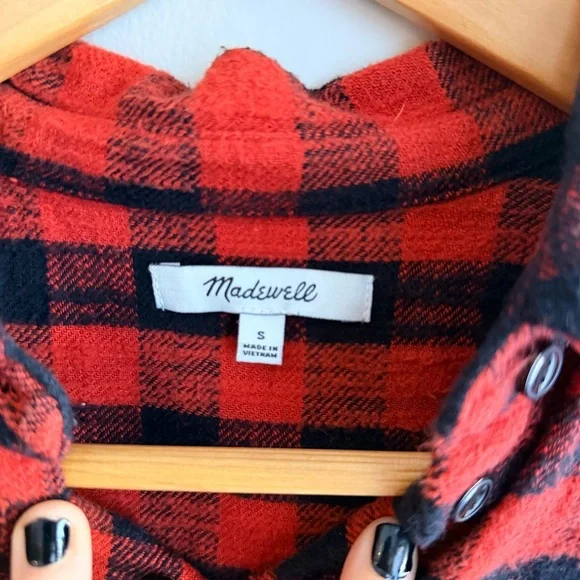 Madewell Flannel Oversized Ex-Boyfriend Shirt, Women's Size Small. - Picture 7 of 13